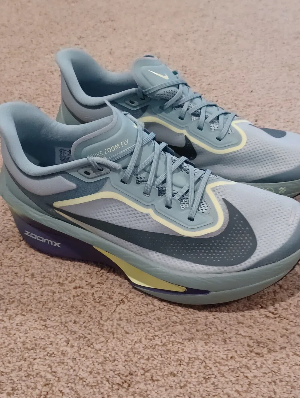 Nike Zoom Fly 6 running shoes in the Cannon/Seaweed colorway Mens Size 13